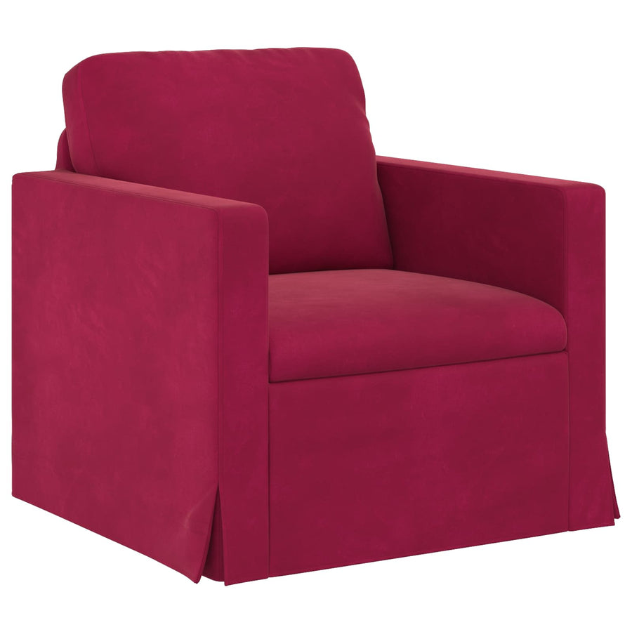 Bank 2 pcs Wijnrood