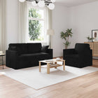 Bank 2-delig 158x78x80 cm zwart fluweel
