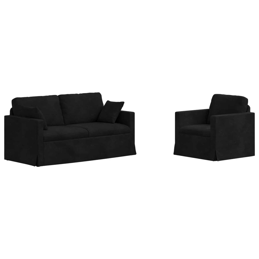 Bank 2 pcs Zwart
