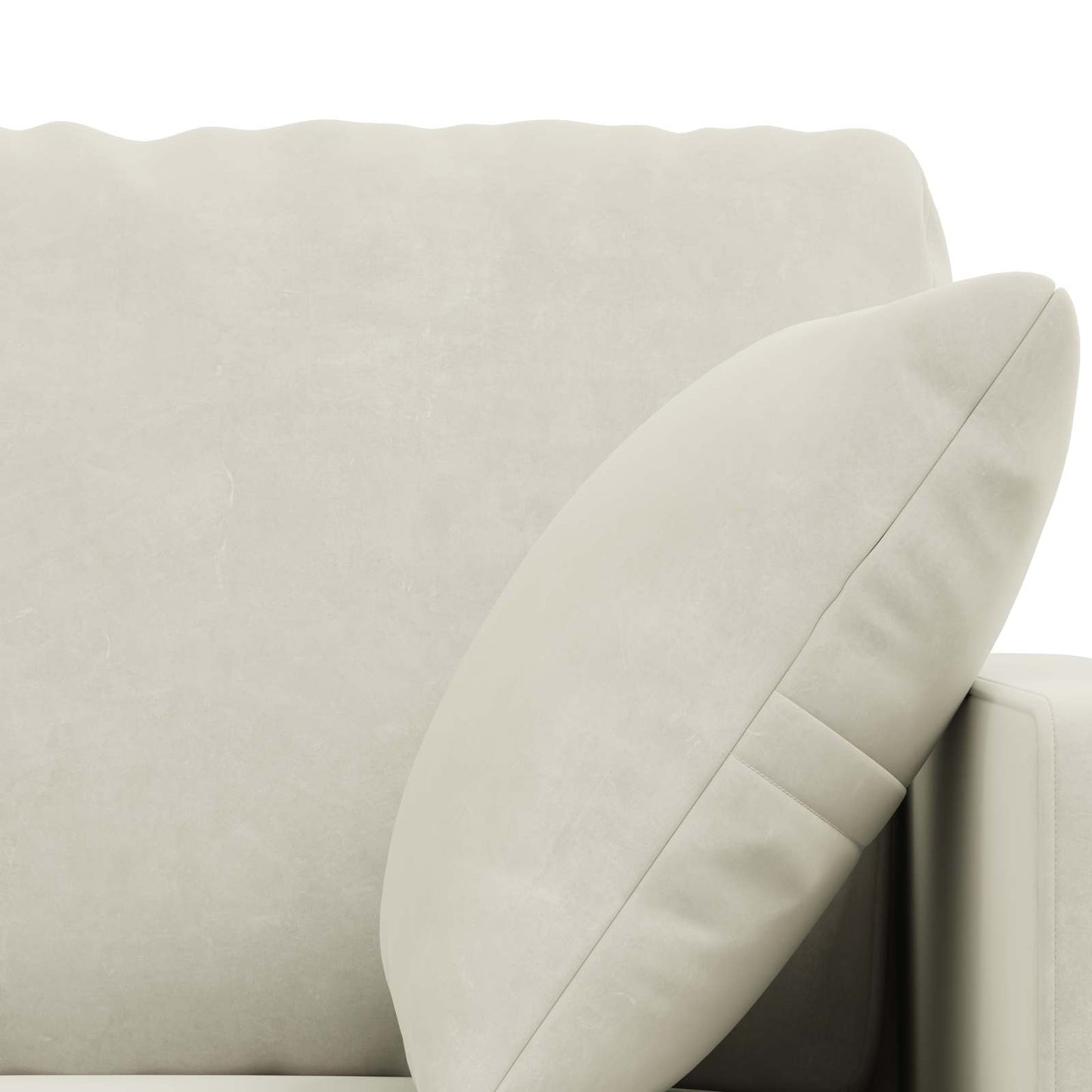 Bank 2 pcs Crème 158 x 78 x 80 cm Fluweel