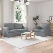 Bank 2-delig lichtgrijs 162x80x85 cm stof