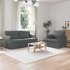 Sofa 2 pcs Dark Grey 162 x 80 x 85 cm Fabric