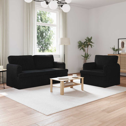 Bank 140cm 2 pcs Zwart Metaal