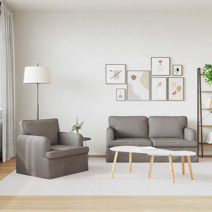 Bank 140cm 2 pcs Taupe Metaal