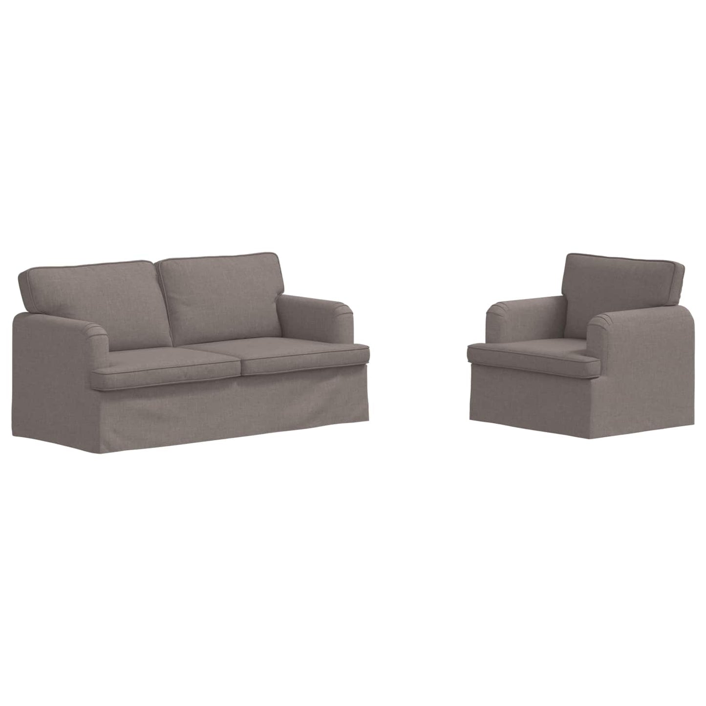 Bank 140cm 2 pcs Taupe Metaal