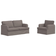 Bank 140cm 2 pcs Taupe Metaal