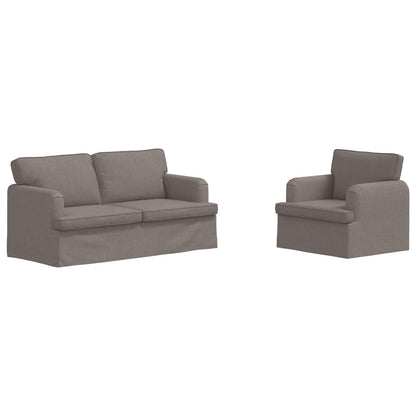 Bank 140cm 2 pcs Taupe Metaal