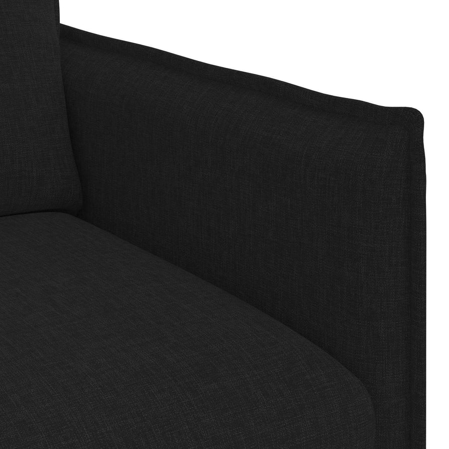 Bank 140cm 2 pcs Zwart Metaal
