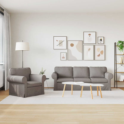 Bank 2 pcs Taupe Metaal