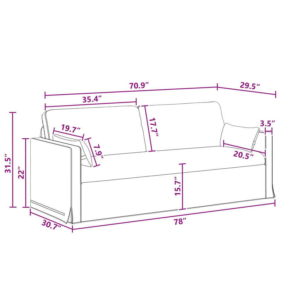Bank 2 pcs Lichtgrijs Metaal