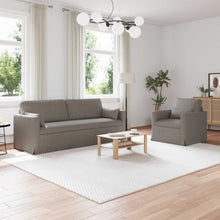 Bank 2 pcs Taupe Metaal