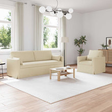 Bank 180cm 2 pcs Crème Metaal
