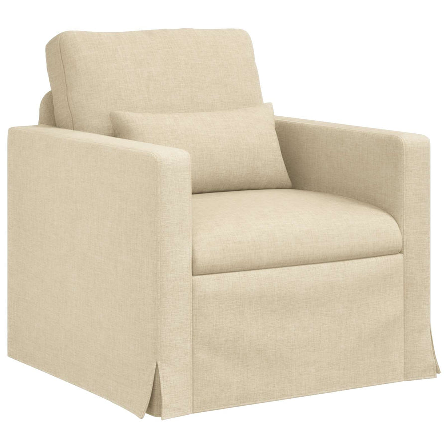 Bank 180cm 2 pcs Crème Metaal