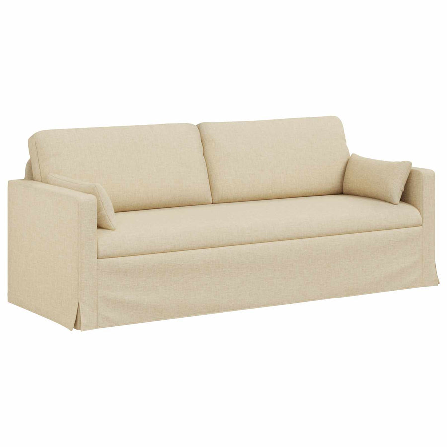 Bank 180cm 2 pcs Crème Metaal