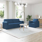Bank 2-delig blauw 198x78x80 cm stof
