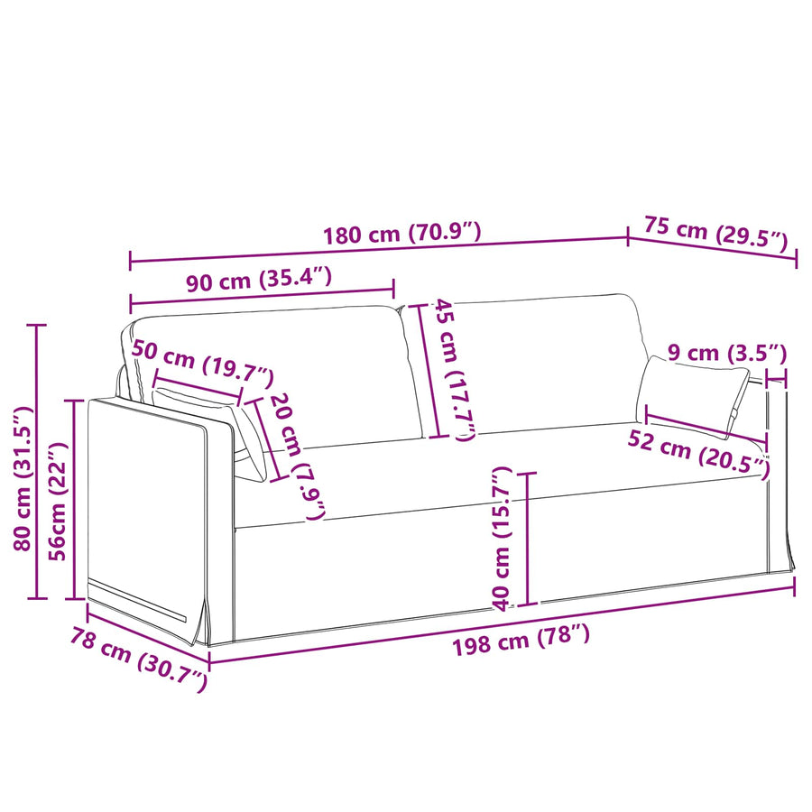 Bank 2 pcs Blauw Metaal