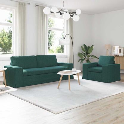 Bank 2 pcs Donkergroen Metaal