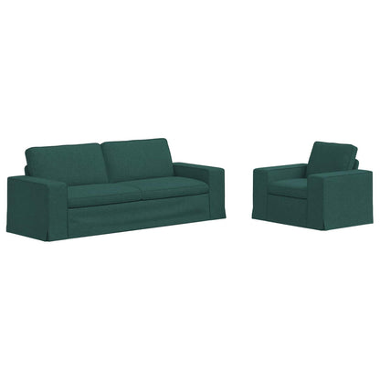 Bank 2 pcs Donkergroen Metaal