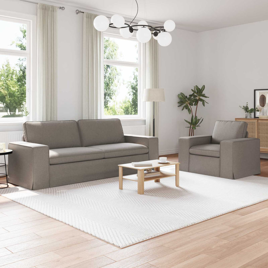 Bank 2 pcs Taupe Metaal