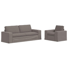 Bank 2 pcs Taupe Metaal