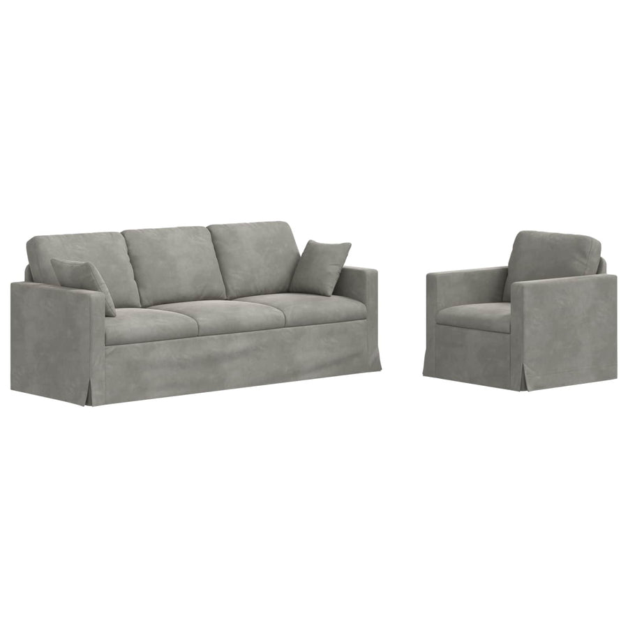 Bank 2 pcs Lichtgrijs