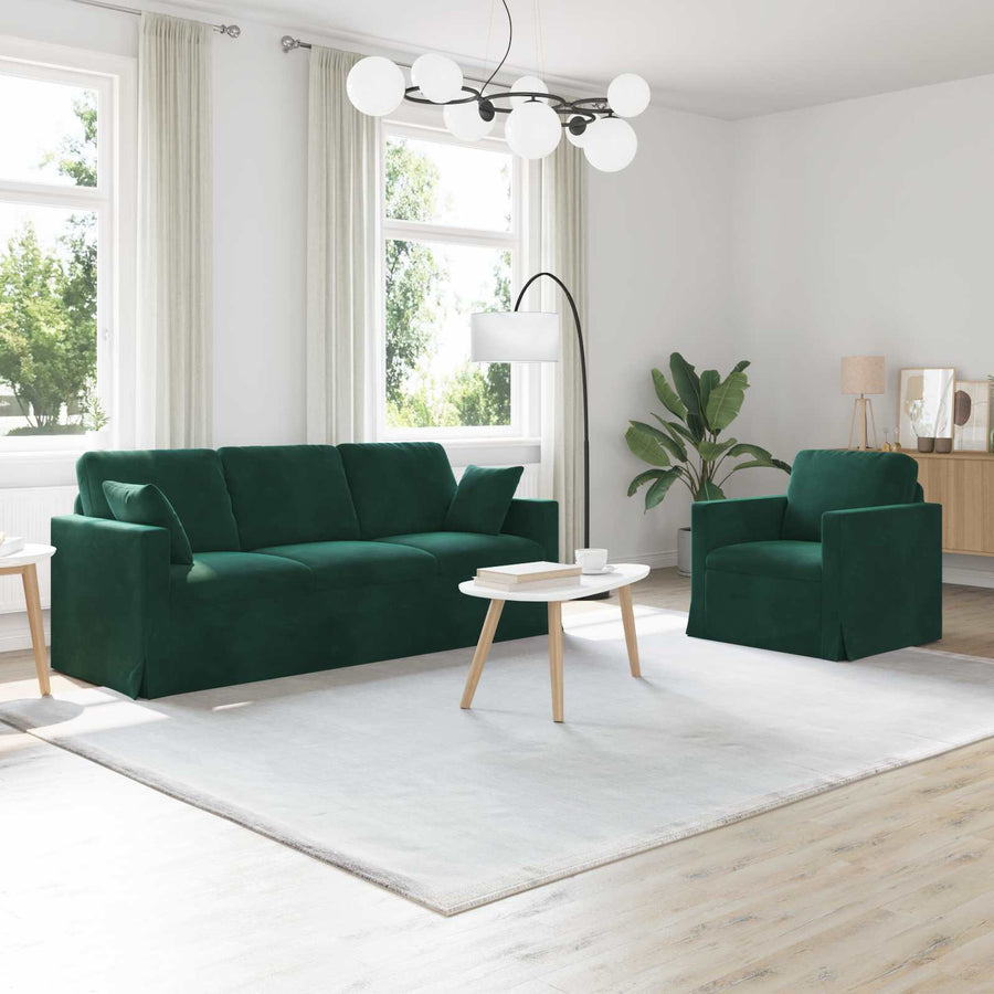 Bank 2 pcs Donkergroen