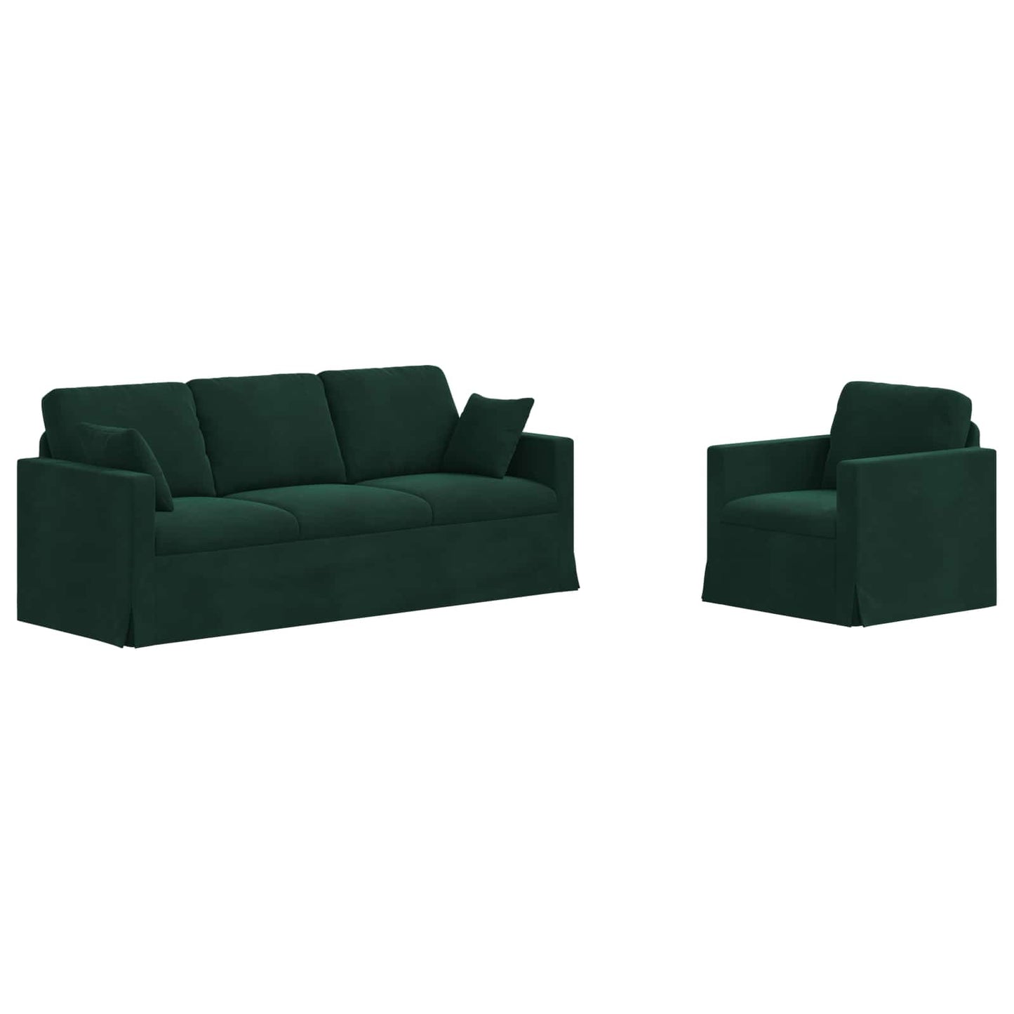 Bank 2 pcs Donkergroen
