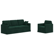 Bank 2 pcs Donkergroen