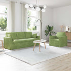 Bank 2-delig lichtgroen fluweel 198x78x80 cm