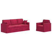 Bank 2 pcs Wijnrood