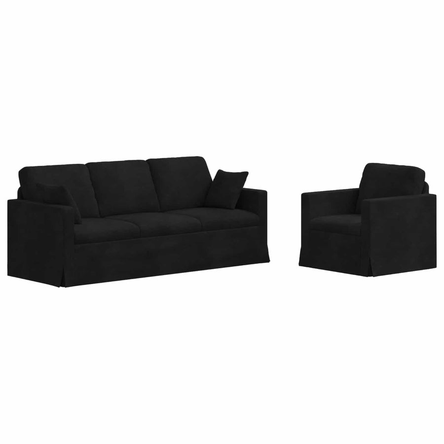 Bank 2 pcs Zwart