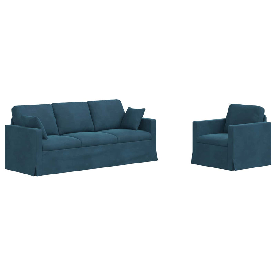 Bank 2 pcs Blauw