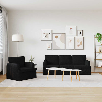 Bank 2 pcs Zwart Metaal