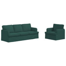 Bank 2 pcs Donkergroen Metaal
