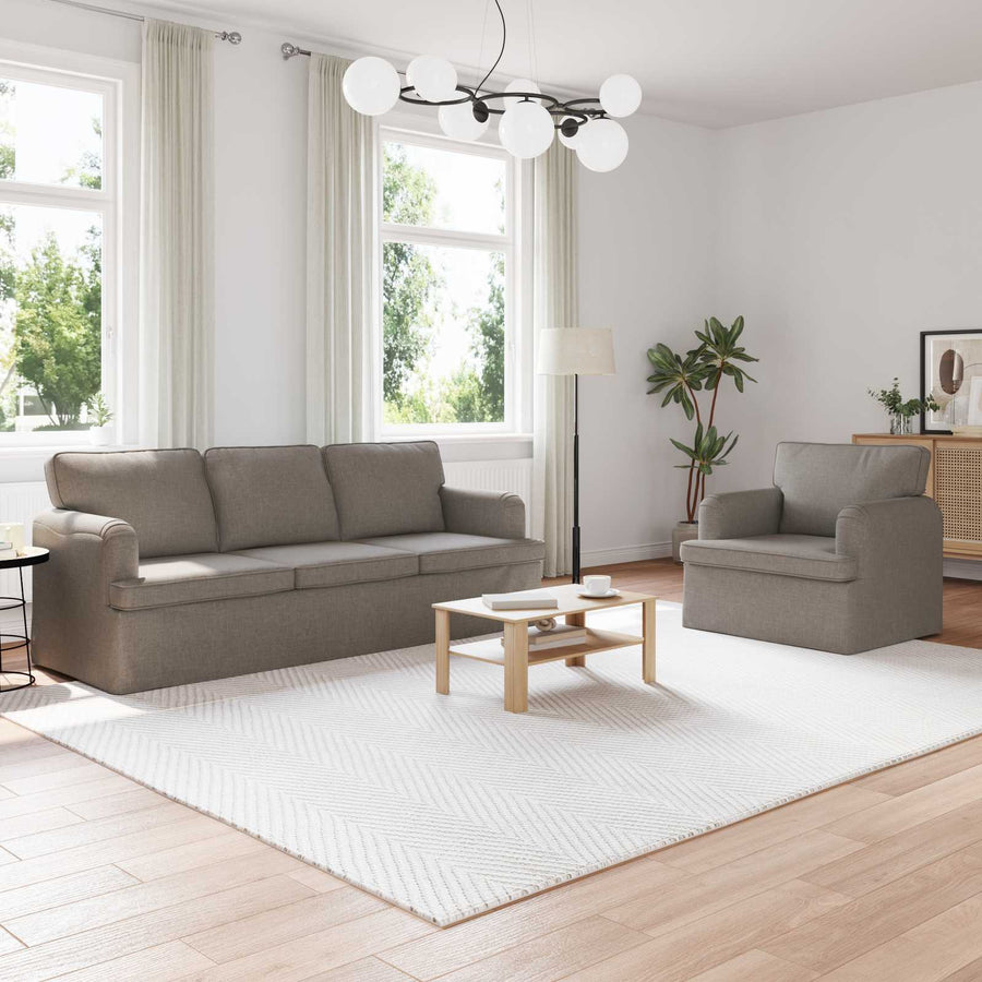 Bank 2 pcs Taupe Metaal