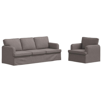 Bank 2 pcs Taupe Metaal