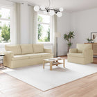 Modulaire bank crème 144x80x85 cm stof