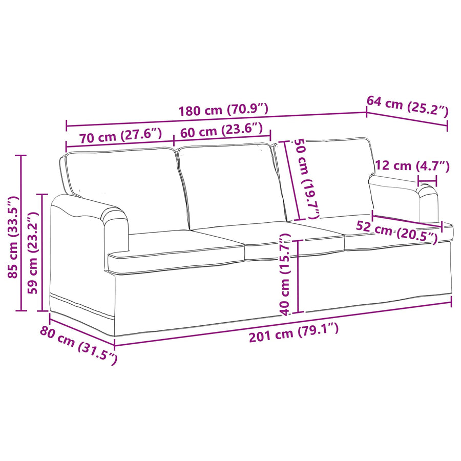 Bank 2 pcs Blauw Metaal