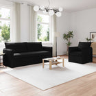 Bankenset 2 stuks zwart 196x82x85 cm stof