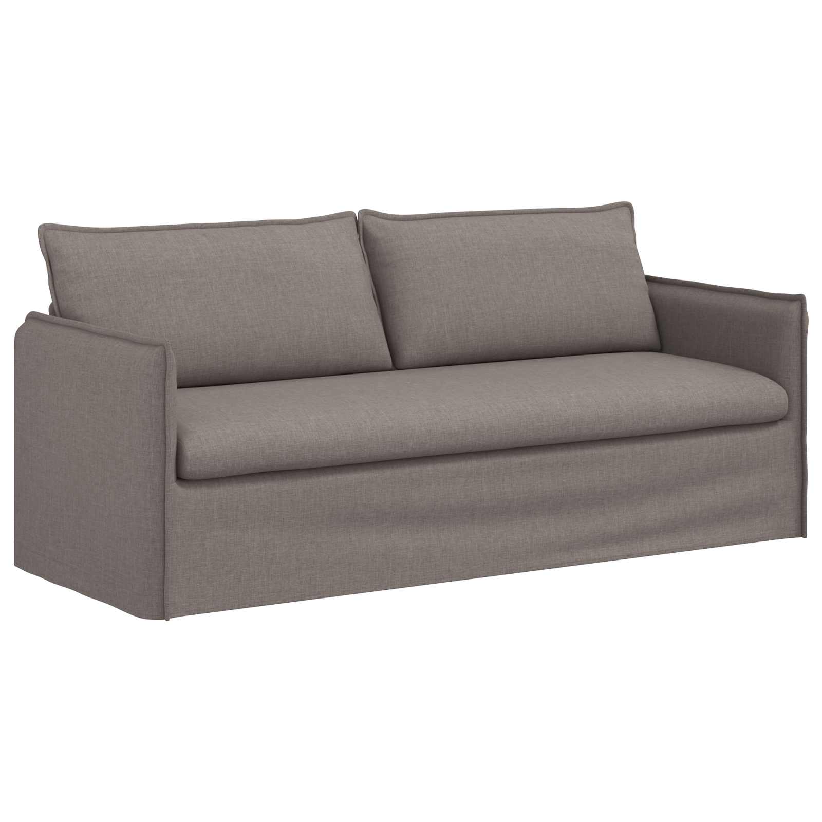 Bank 2 pcs Taupe Metaal