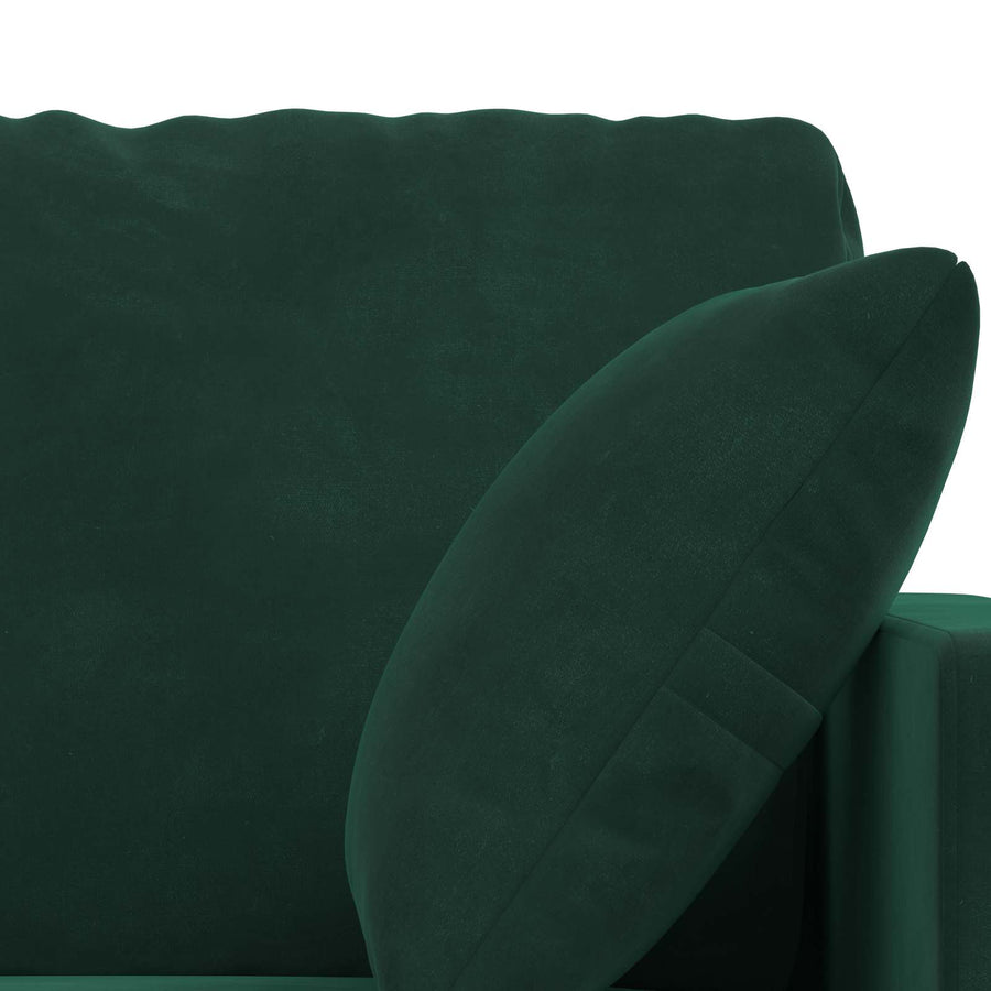 Bank 2 pcs Donkergroen 228 x 78 x 80 cm Fluweel