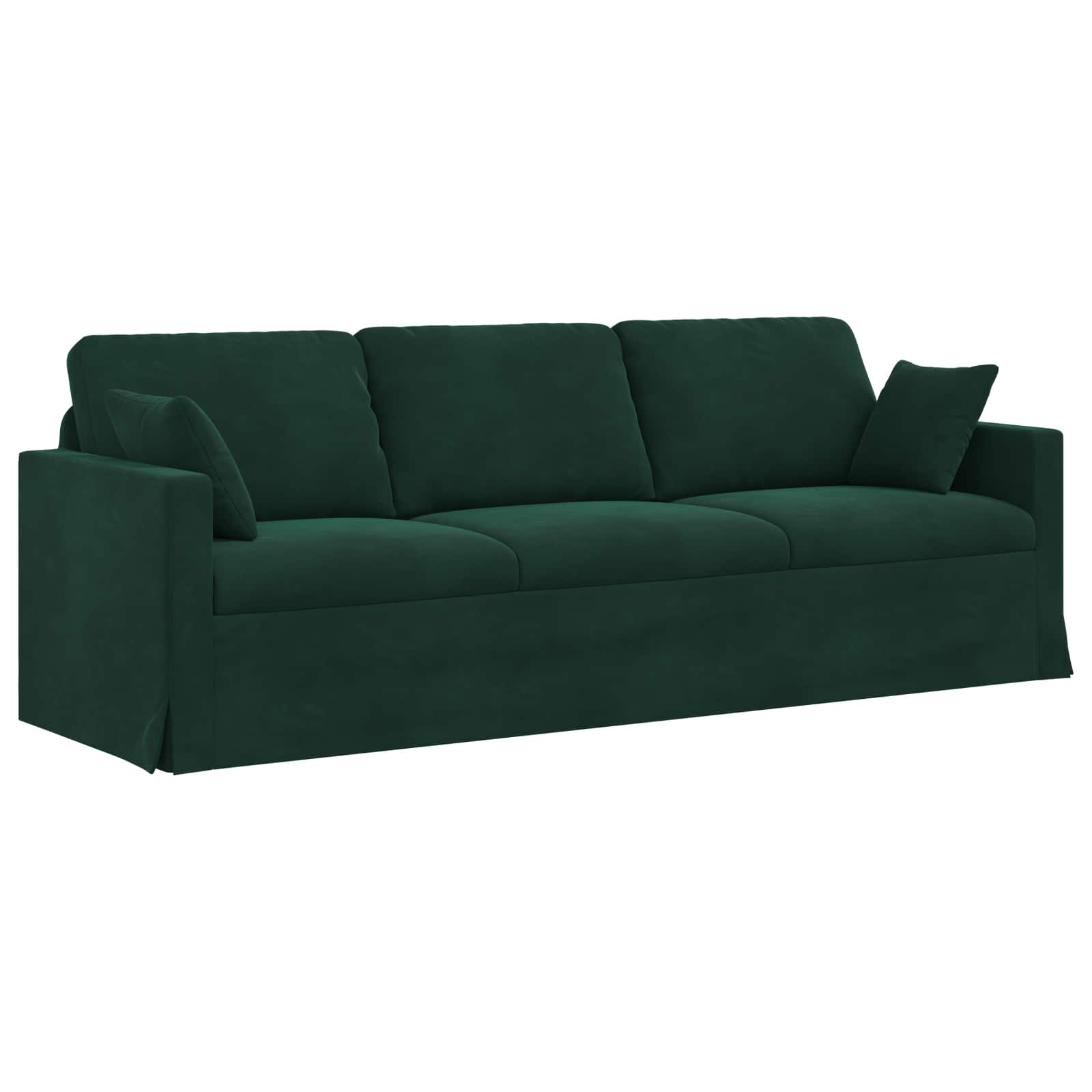 Bank 2 pcs Donkergroen 228 x 78 x 80 cm Fluweel