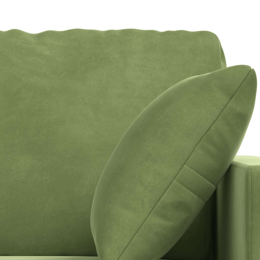 Bank 2 pcs Lichtgroen 228 x 78 x 80 cm Fluweel