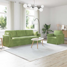 Bank 2 pcs Lichtgroen 228 x 78 x 80 cm Fluweel
