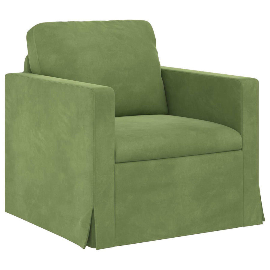 Bank 2 pcs Lichtgroen 228 x 78 x 80 cm Fluweel