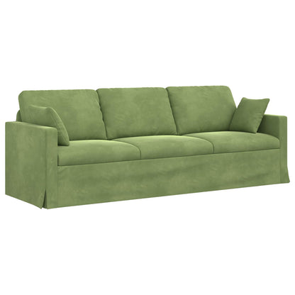 Bank 2 pcs Lichtgroen 228 x 78 x 80 cm Fluweel