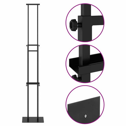 Beurs Displays 2 pcs Zwart 30 x 23,5 x 210 cm Staal