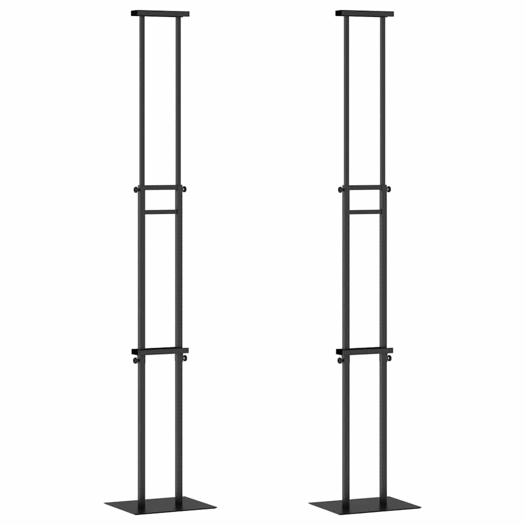 Beurs Displays 2 pcs Zwart 30 x 23,5 x 210 cm Staal