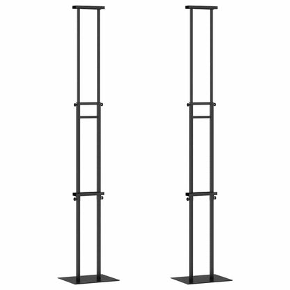 Beurs Displays 2 pcs Zwart 30 x 23,5 x 210 cm Staal
