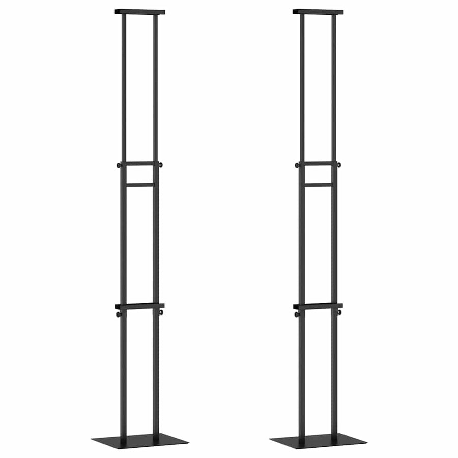 Beurs Displays 2 pcs Zwart 30 x 23,5 x 210 cm Staal